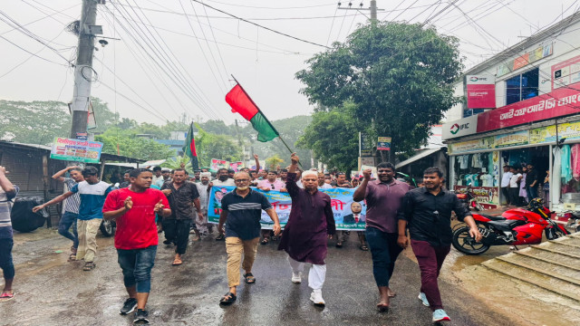 জুলাই অভ্যুত্থানের বর্ষপূর্তি  উপলক্ষে তানোরে বিজয় র‍্যালী