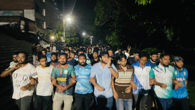 ঐতিহাসিক ১৪ জুলাই স্মরণে ইবিতে প্রতীকী প্রতিবাদী মিছিল