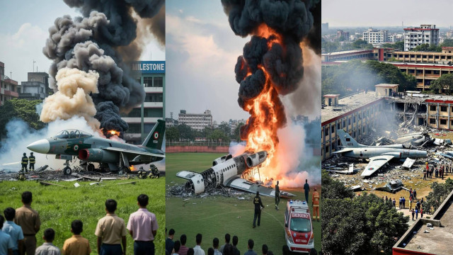 উত্তরার মাইলস্টোন স্কুলে বিমান বিধ্বস্ত, ১৯ জনের মৃত্যু